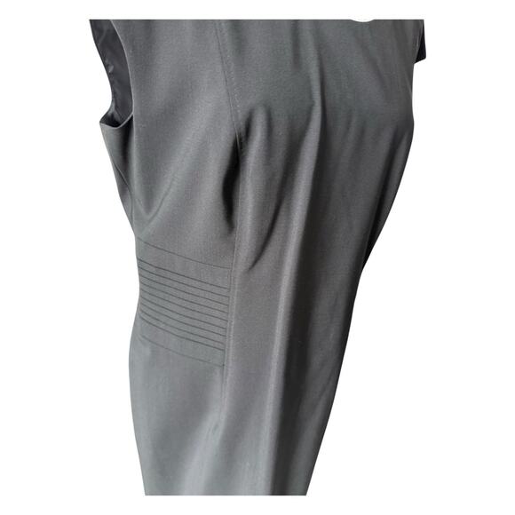 Boss Hugo Boss Womens Cap Sleeve Side Panel Sheath Dress Black Size 12 Office - Picture 7 of 16